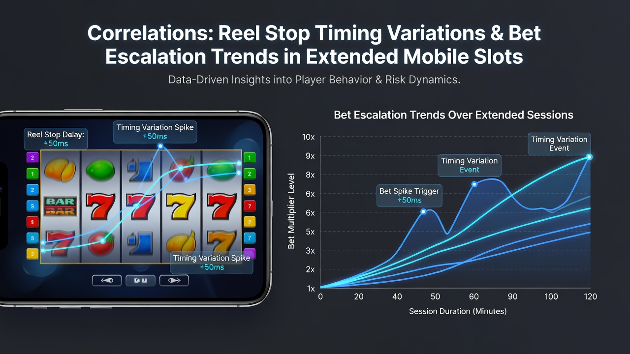 Data visualization charts comparing reel stop intervals and bet amounts across different mobile devices in long gaming sessions