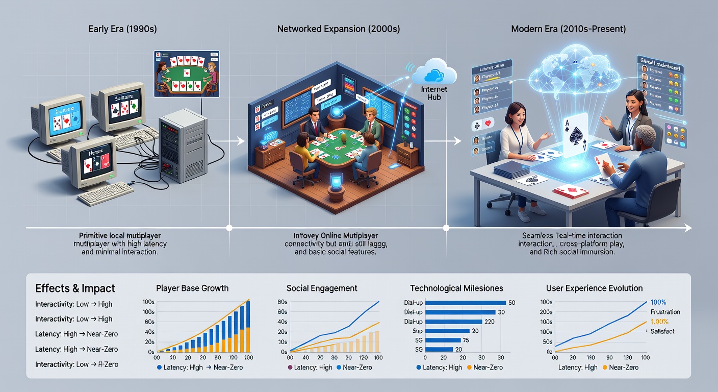 Contemporary virtual card table with diverse avatars interacting during a multiplayer session